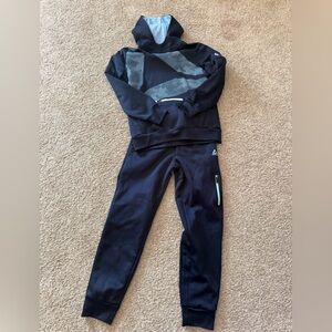 Reebok boys matching sweatshirt joggers navy blue large 10/12 boys